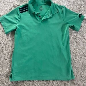 Adidas green Teal Polo Shirt with black Accents